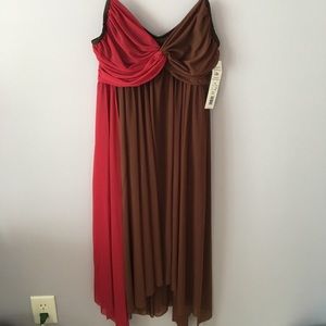 NWT!! Red and brown Flowy dance dress